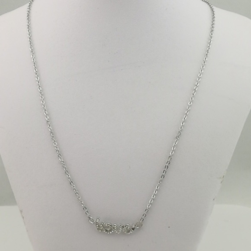 2/$10 Love silver necklace